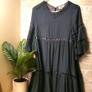 Listicle Boho Tunic Dress with Embroidery Detail